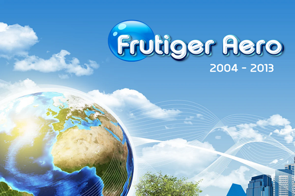 Grafika przedtawiająca lata świetności stylu Frutiger Aero