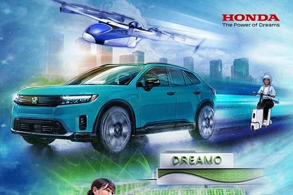 Reklama samochodu marki Honda w stylu Frutiger Aero